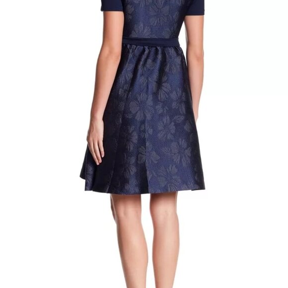Designer Hot Sales! ALTON GRAY ALEXIS NAVY FIT & FLARE DRESS - Picture 3 of 3